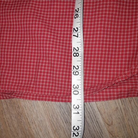 Men's Tommy Hilfiger Red Button Down Shirt Large - Picture 7 of 8